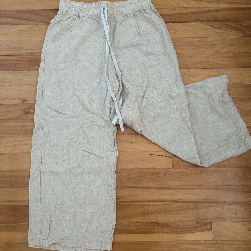 SHEIN Frenchy Knot Waist Palazzo Pants